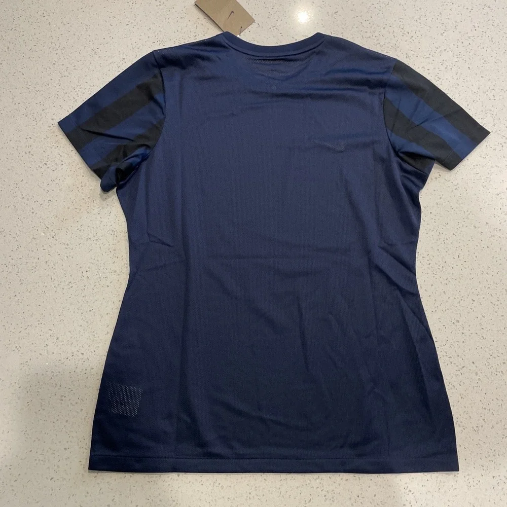 Nike‎ Division IV Striped Soccer Jersey Womens Size Large Blue/Black CW3818-419